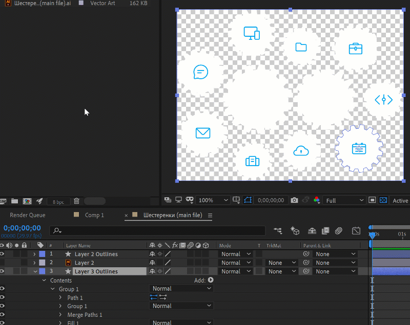 Resize Bounding box в After Effects